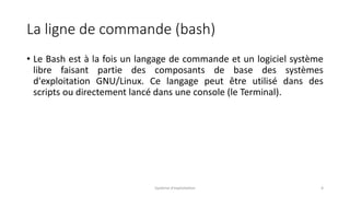 Cours SE Le système Linux : La ligne de commande bash - IG IPSET | PDF