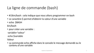 Cours SE Le système Linux : La ligne de commande bash - IG IPSET | PDF