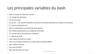 Cours SE Le système Linux : La ligne de commande bash - IG IPSET | PDF
