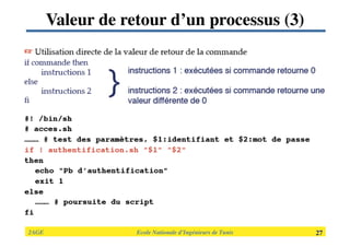 2AGE

 
 
 
 
 
 Ecole Nationale d’Ingénieurs de Tunis 
 27
Valeur de retour d’un processus (3)
 