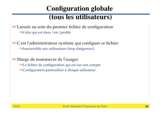 2AGE

 
 
 
 
 
 Ecole Nationale d’Ingénieurs de Tunis 
 56
Conﬁguration globale 
(tous les utilisateurs)
 