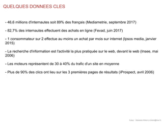 QUELQUES DONNEES CLES
Auteur : Sébastien Billard (s.billard@free.fr)
- 46,6 millions d'internautes soit 89% des français (...