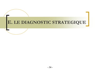 E. LE DIAGNOSTIC STRATEGIQUE
- 34 -
 