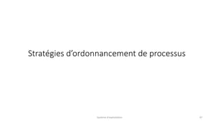 Stratégies d’ordonnancement de processus
Système d'exploitation 47
 