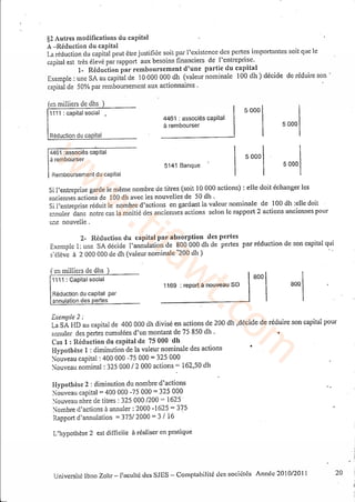 (Cours+td) comptabilité de société