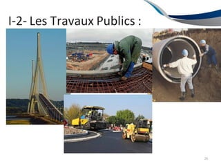 I-2- Les Travaux Publics :
26
 