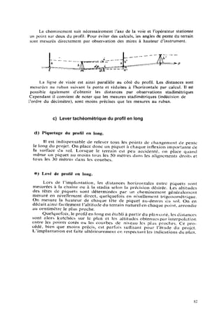 c) Lever tachéométrique du profil en long




                                            82
 