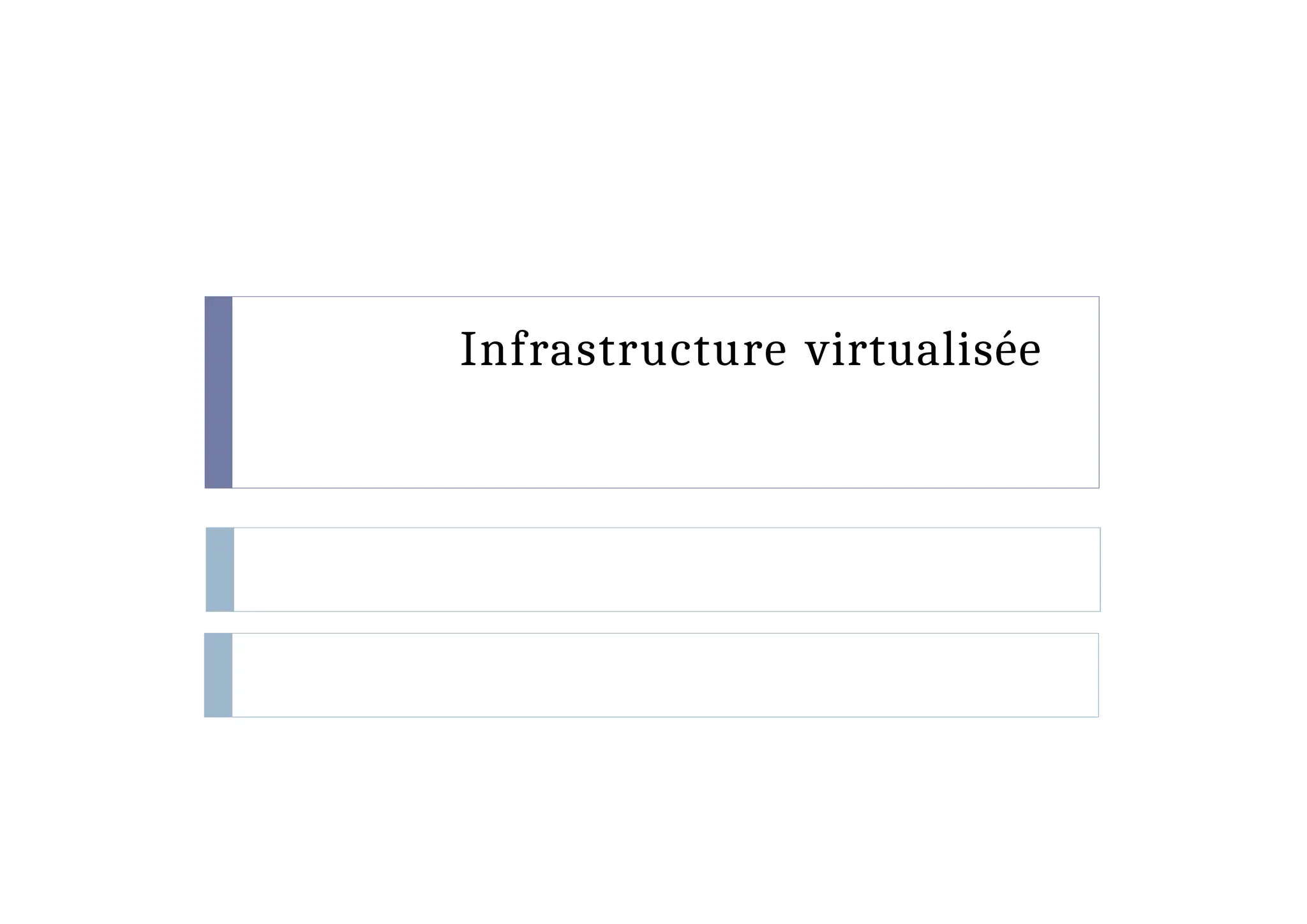 Infrastructure virtualisée
 