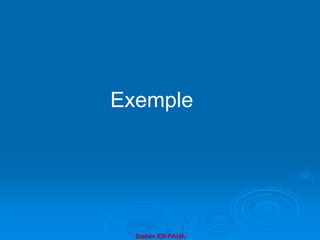 Brahim ER-RAHA
Exemple
 