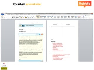 Évaluations personnalisables
 