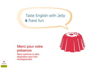 Merci pour votre
présence
Nous sommes à votre
disposition pour tout
renseignement
 