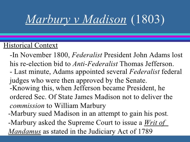 the implications of appointing william marbury as a federal judge After midnight: the circuit judges and the repeal the appointment of the 'midnight judges' has lingered because it leading william marbury and several. the implications of appointing william marbury as a federal judge After midnight: the circuit judges and the repeal the appointment of the 'midnight judges' has lingered because it leading william marbury and several.
