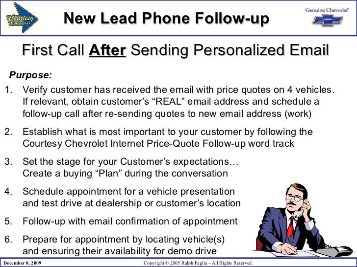 follow up sales call