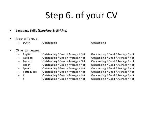 Israel resume format