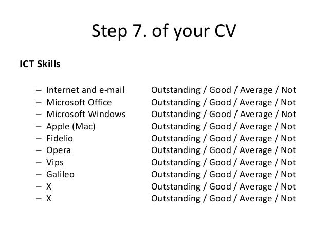 personal skills on a cv