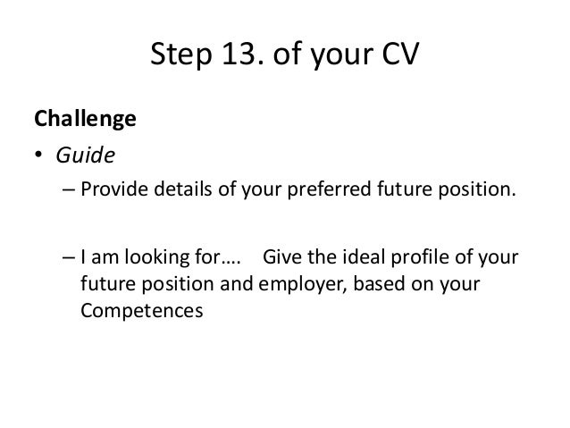 create your cv