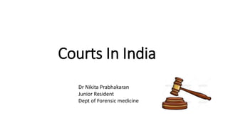 Courts In India
Dr Nikita Prabhakaran
Junior Resident
Dept of Forensic medicine
 
