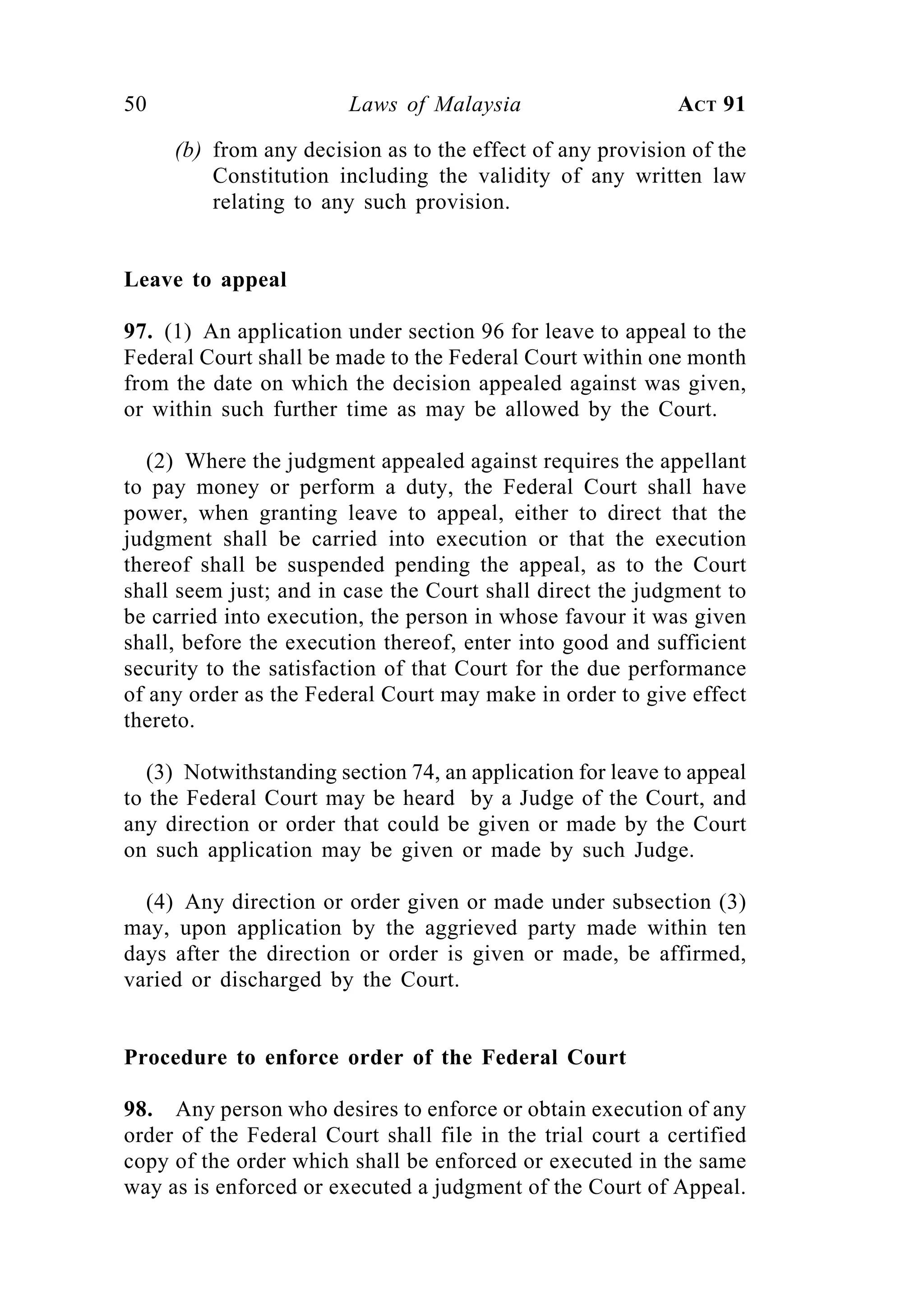 Section 96 Example Bc Courts of judicature act 1964 act 91 | PDF