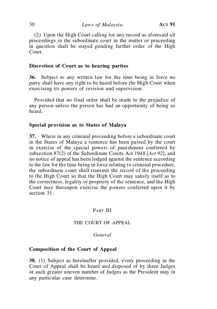 Courts Of Judicature Act 1964 Act 91