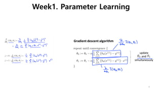 4
Week1. Parameter Learning
 
