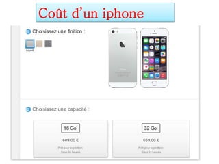 Coût d’un iphone 
 