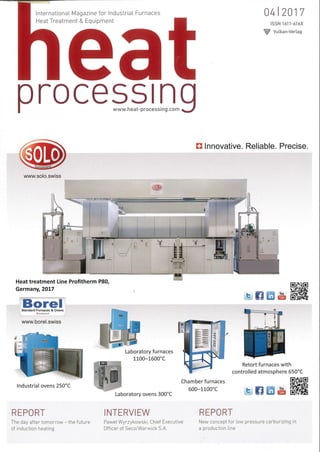 HEAT PROCESSING (International Magazine for Industrial Furnaces Heat Treatment & Equipment), Edition 04/2017