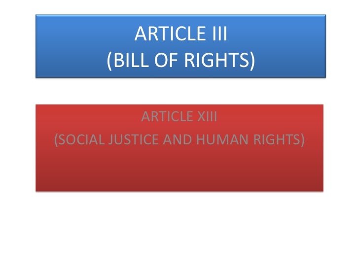 Article xiii social justice and human rights studies
