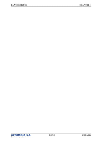 DA NUMERIQUES CHAPITRE I
DAN.8 COVADIS
 