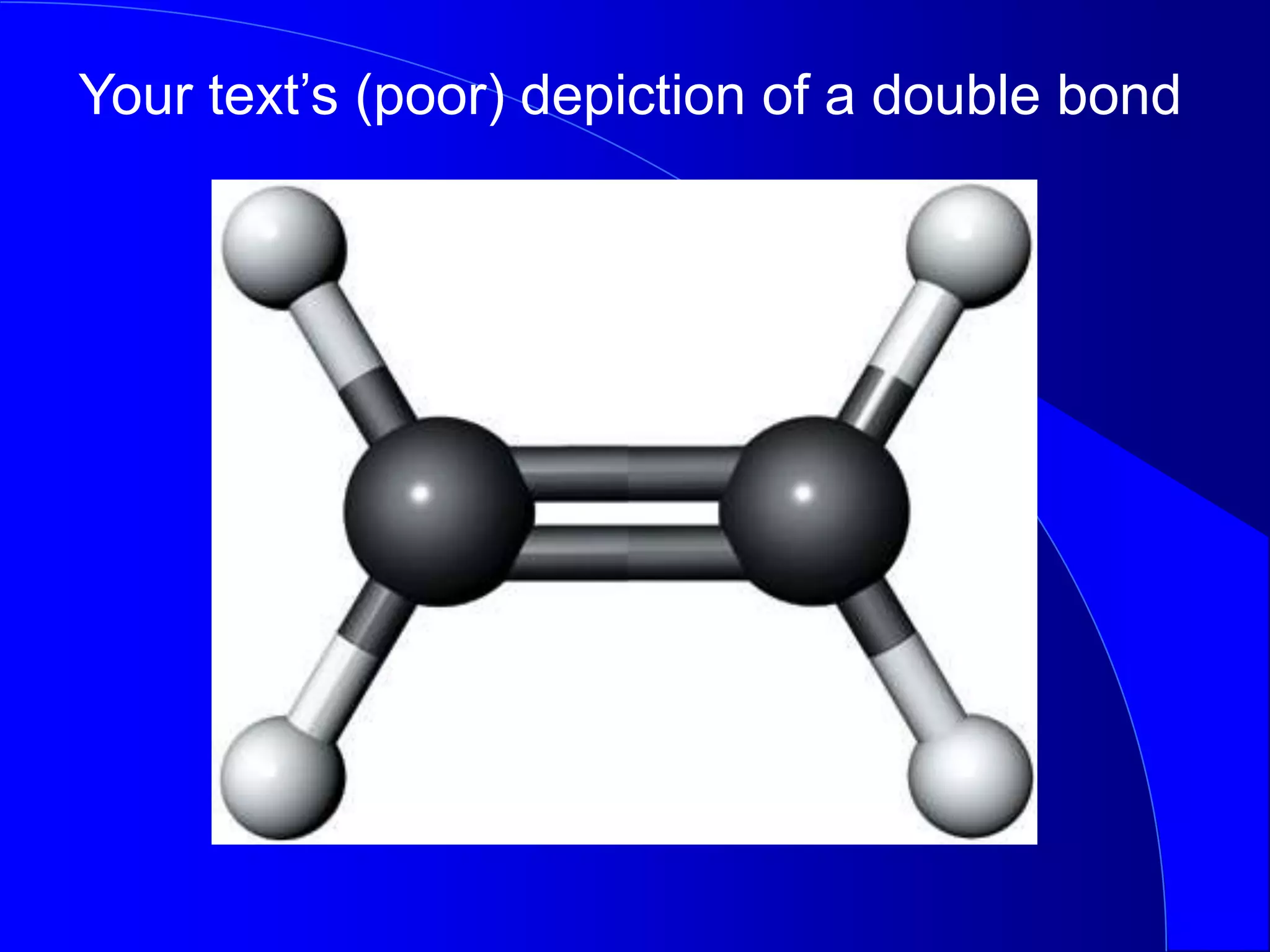 Your text’s (poor) depiction of a double bond
 