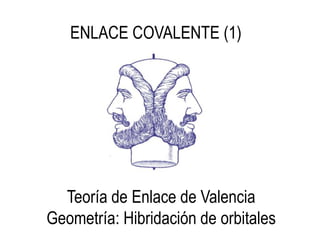 ENLACE COVALENTE (1)




  Teoría de Enlace de Valencia
Geometría: Hibridación de orbitales
 