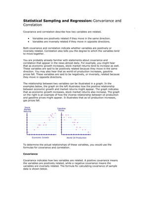 Covariance and correlation | DOC