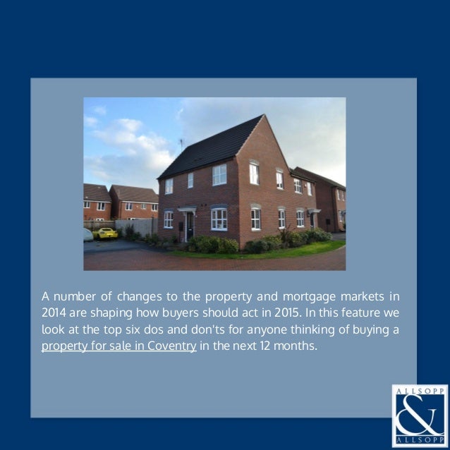 Coventry Property Buyers� Dos &amp; Don�ts for 2015