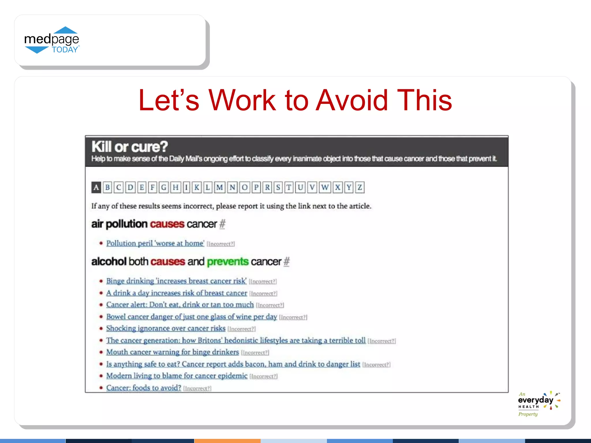 Let’s Work to Avoid This
 