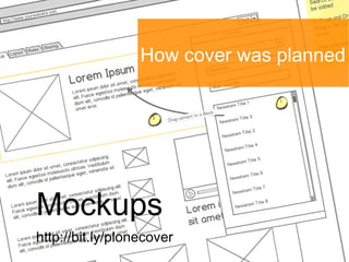 How cover was
                       planned




Mockups
http://bit.ly/plonecover
 