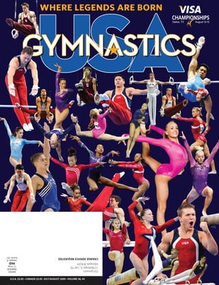 August issue of USA Gymnastics
