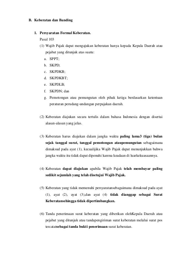 pajak dan retribusi daerah hubungan keberatan dan banding pajak dan retribusi daerah hubungan keberatan dan banding