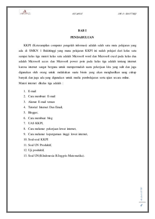 Contoh Muka Depan Alamat Sampul Surat