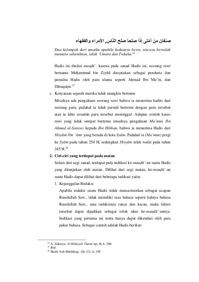 Hadits Maudhu' (Imam Susanto)