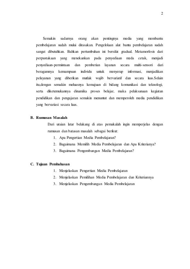 Makalah Pengembangan Media Pembelajaran Perencanaan Pembelajaran