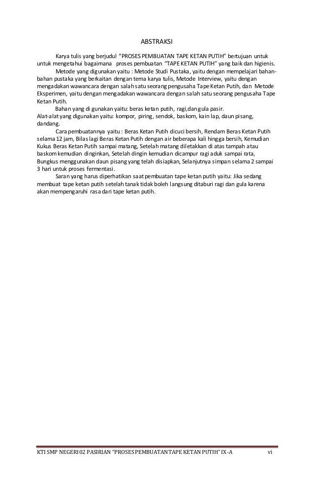 PEMBUKAAN (PEMBUATAN TAPE KETAN PUTIH)VERA DKK