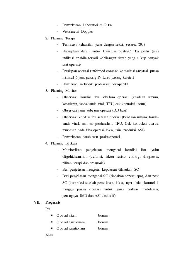 Oligohydramnion (Pembimbing : dr. Arie Widiyasa,spOG)