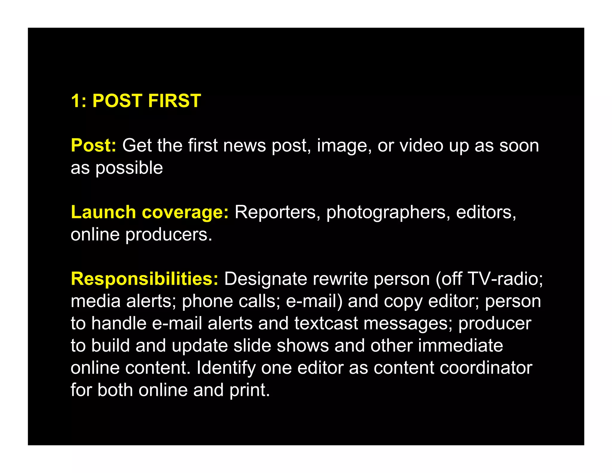 Cover Breaking News Across Platforms