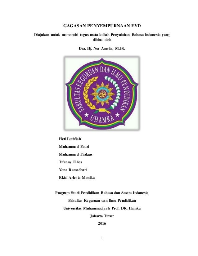 Gagasan Penyempurnaan Eyd