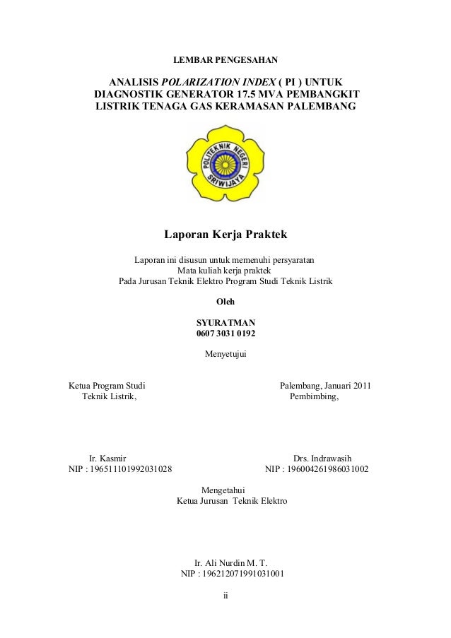 Contoh Laporan Kerja Praktek Teknik Elektro Di Pln Contoh Laporan Kerja Praktek Teknik Elektro Di Pln