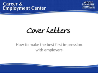 How to make the best first impression with employers 