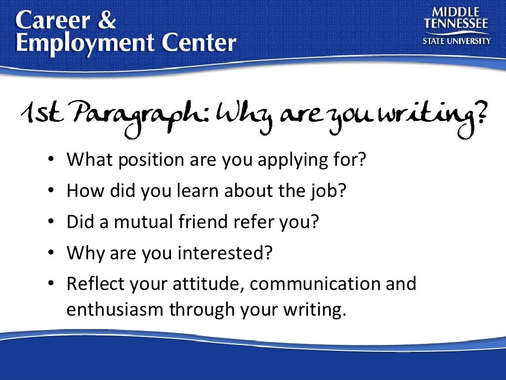 Cover Letters