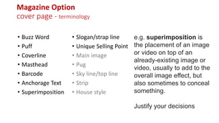 Magazine Cover Terminology | PPTX