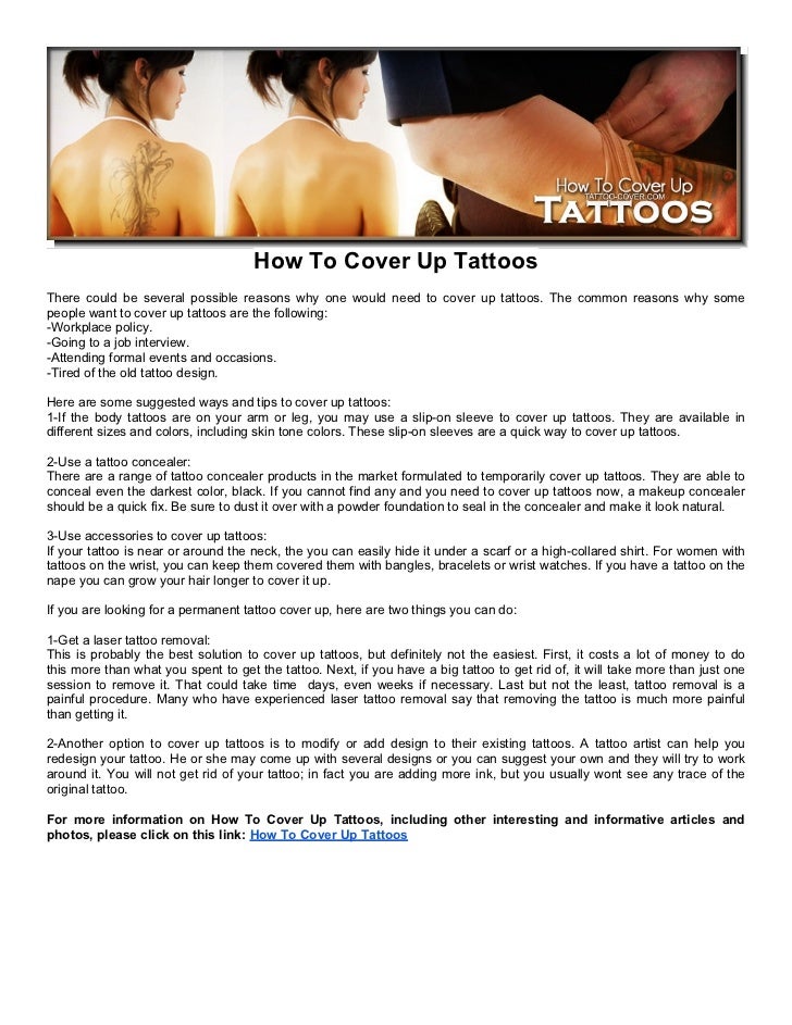 How To Cover Up Tattoos