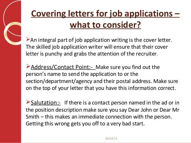 what to put in job application