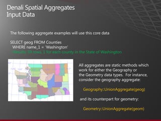 Covering the earth and the cloud the next generation of spatial in sql ...